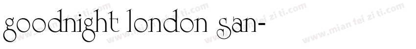 goodnight london san字体转换